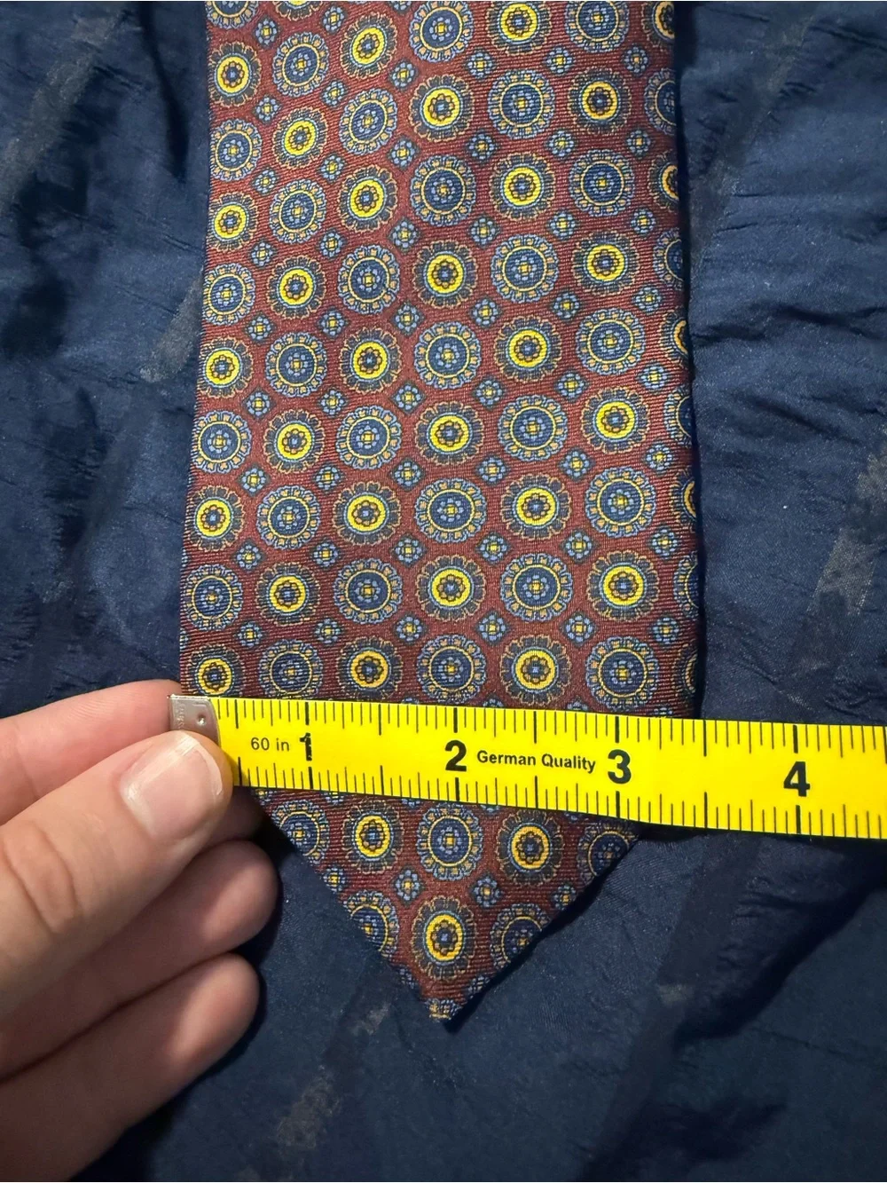 Beau Ties Men's Orange Medallion Silk Tie